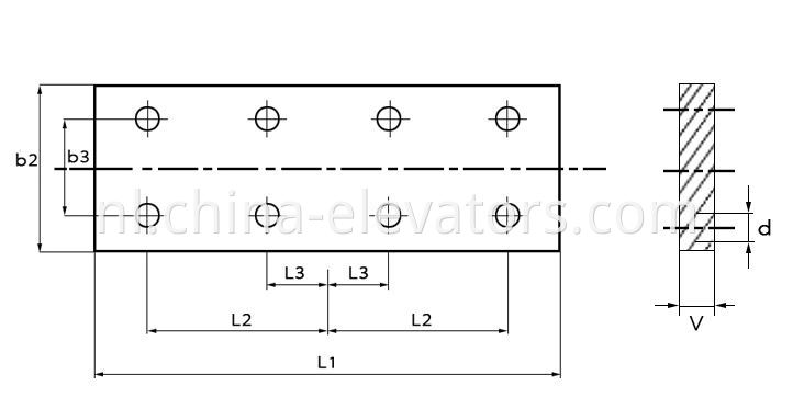 Elevator Guide Rail Fishplate T50 T75 T78 T89 T90 T114 T127